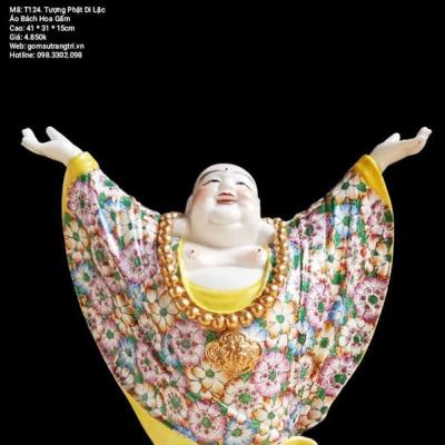 TƯỢNG PHẬT DI LẶC ÁO BÁCH HOA GẤM